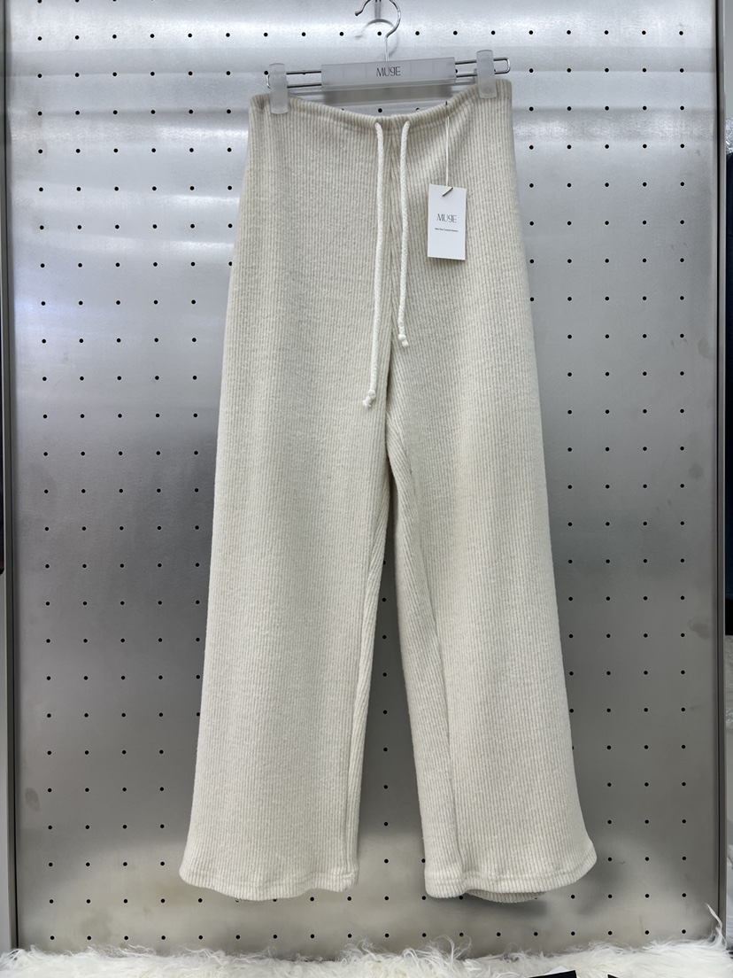 MUGE東大門代購女裝新品人氣時尚真品休閑熱賣休閑褲羅紋MUGE休閑褲圖色1