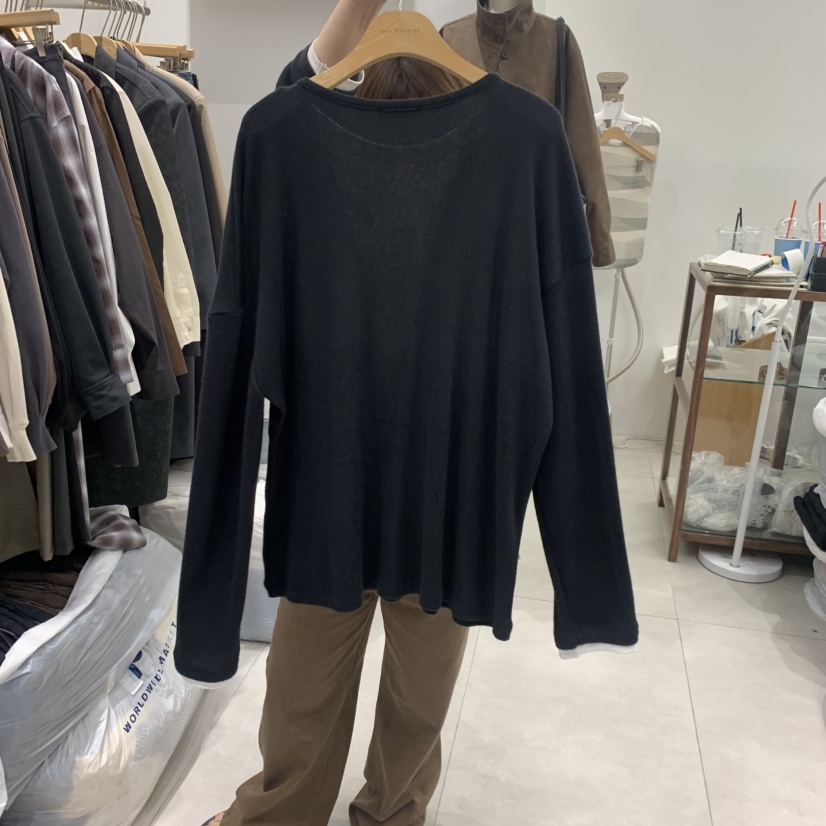 ANN MARGRET韓國代購女裝新品時尚長袖T恤假兩件GRETA.Y長袖T恤