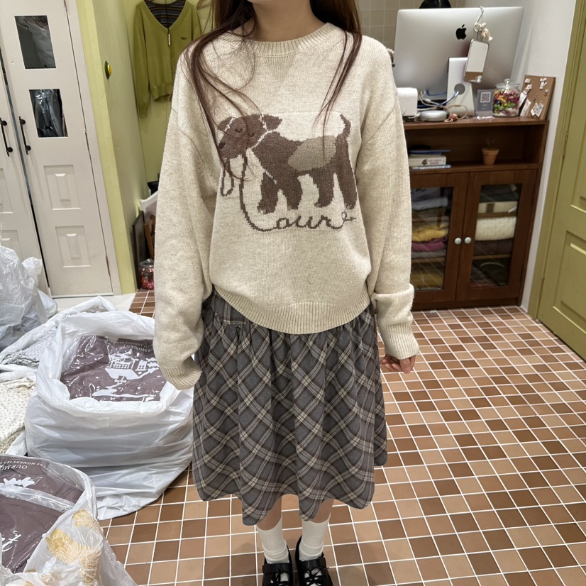 OURMOMENT韓國代購女士新品時尚人氣熱賣休閑推薦真品毛衣OURMOMENT毛衣圖色1