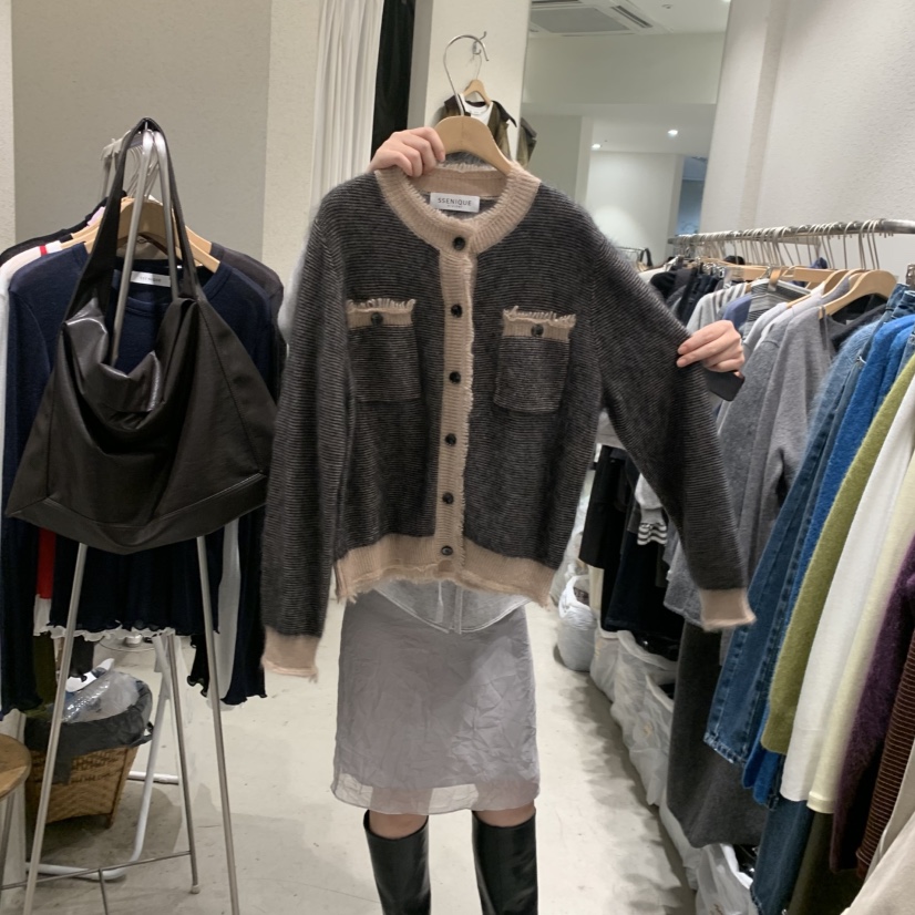 SSENIQUE東大門實拍女裝新品時尚休閑推薦熱賣真品開衫開襟SSENIQUE開衫圖色2