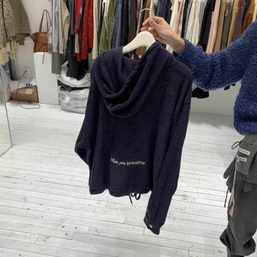 BREATHE韓國代購女裝新品推薦真品休閑衛衣連帽衫加絨毛圈布BREATHE衛衣