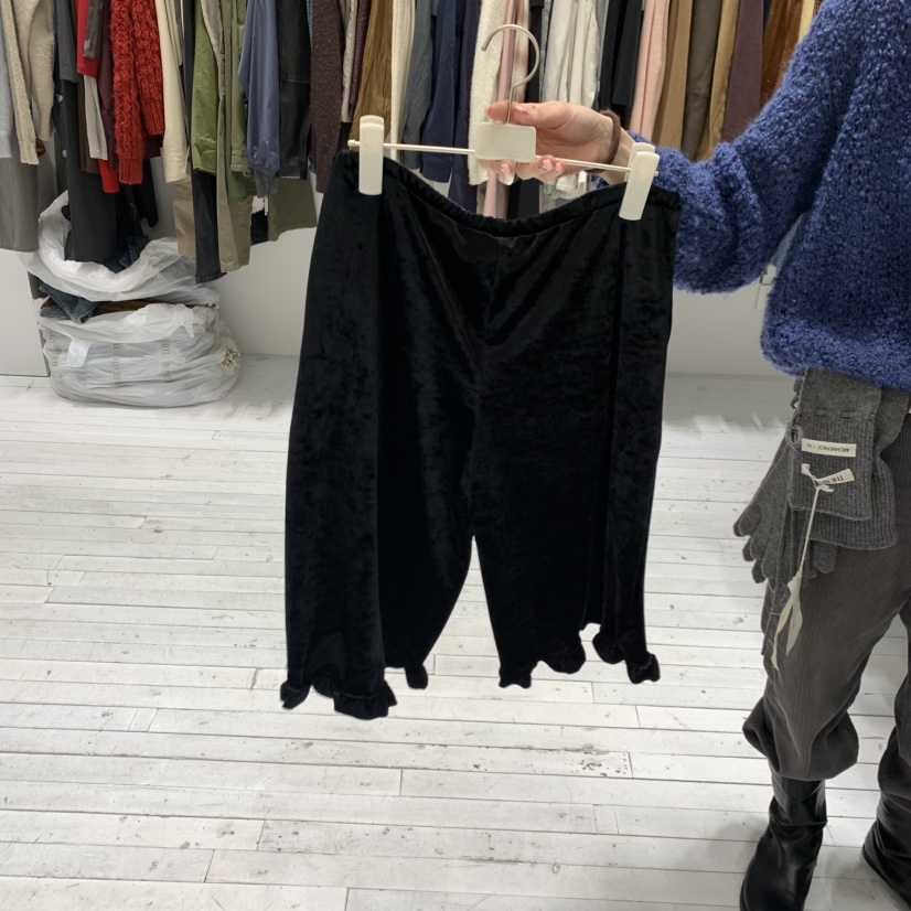 BREATHE東大門實拍女裝新款推薦休閑真品熱賣短褲天鵝絨褶邊BREATHE短褲