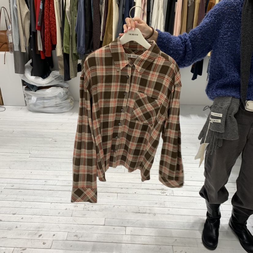 BREATHE韓國代購女裝新品熱賣真品時尚推薦襯衫蕾絲衫格紋BREATHE襯衫/蕾絲衫圖色1
