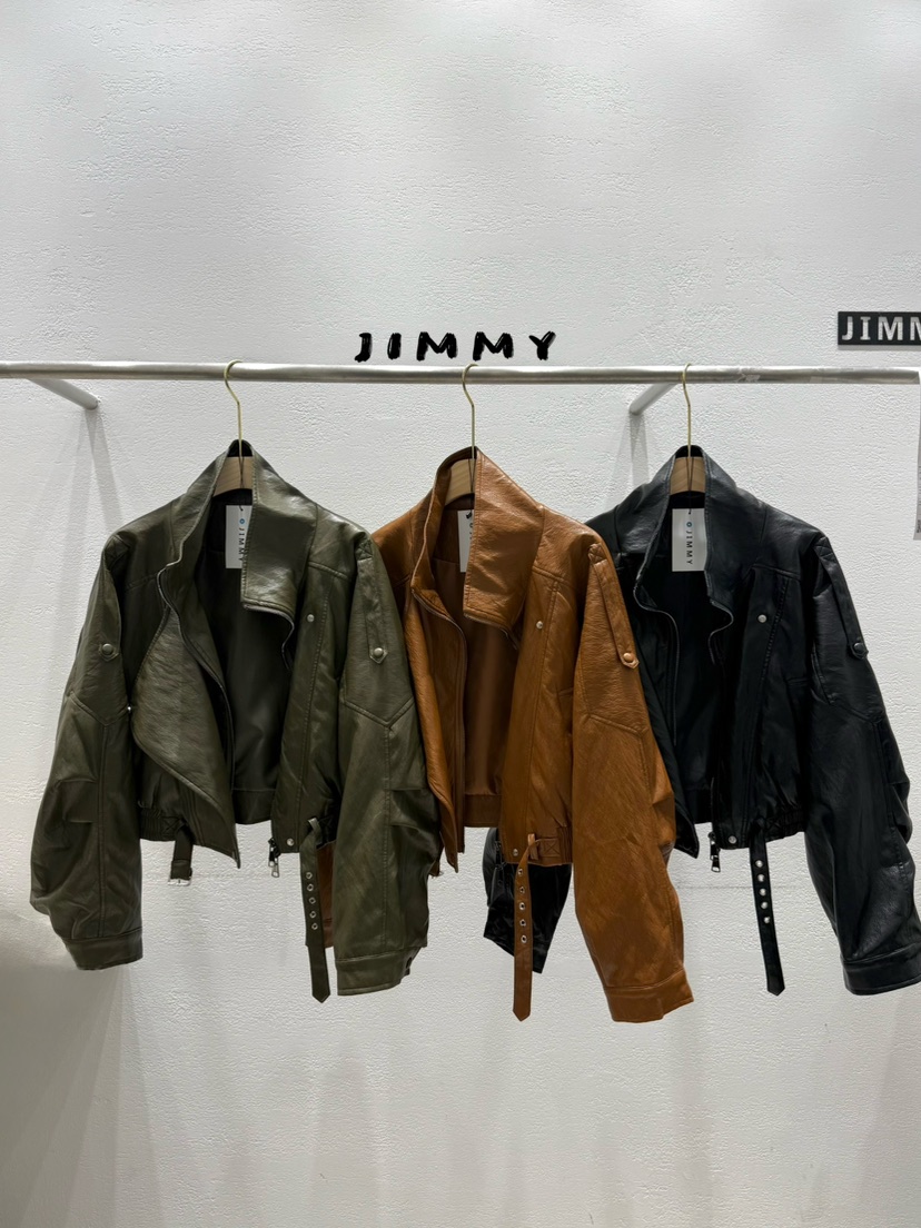 JIMMY東大門直郵女士新品時尚熱賣休閑推薦人氣真品皮衣短款JIMMY/REMAKE皮衣