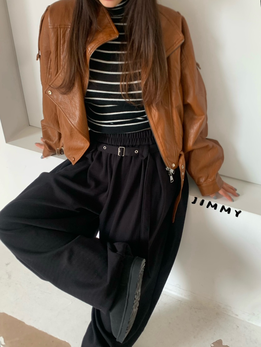 JIMMY東大門直郵女士新品時尚熱賣休閑推薦人氣真品皮衣短款JIMMY/REMAKE皮衣