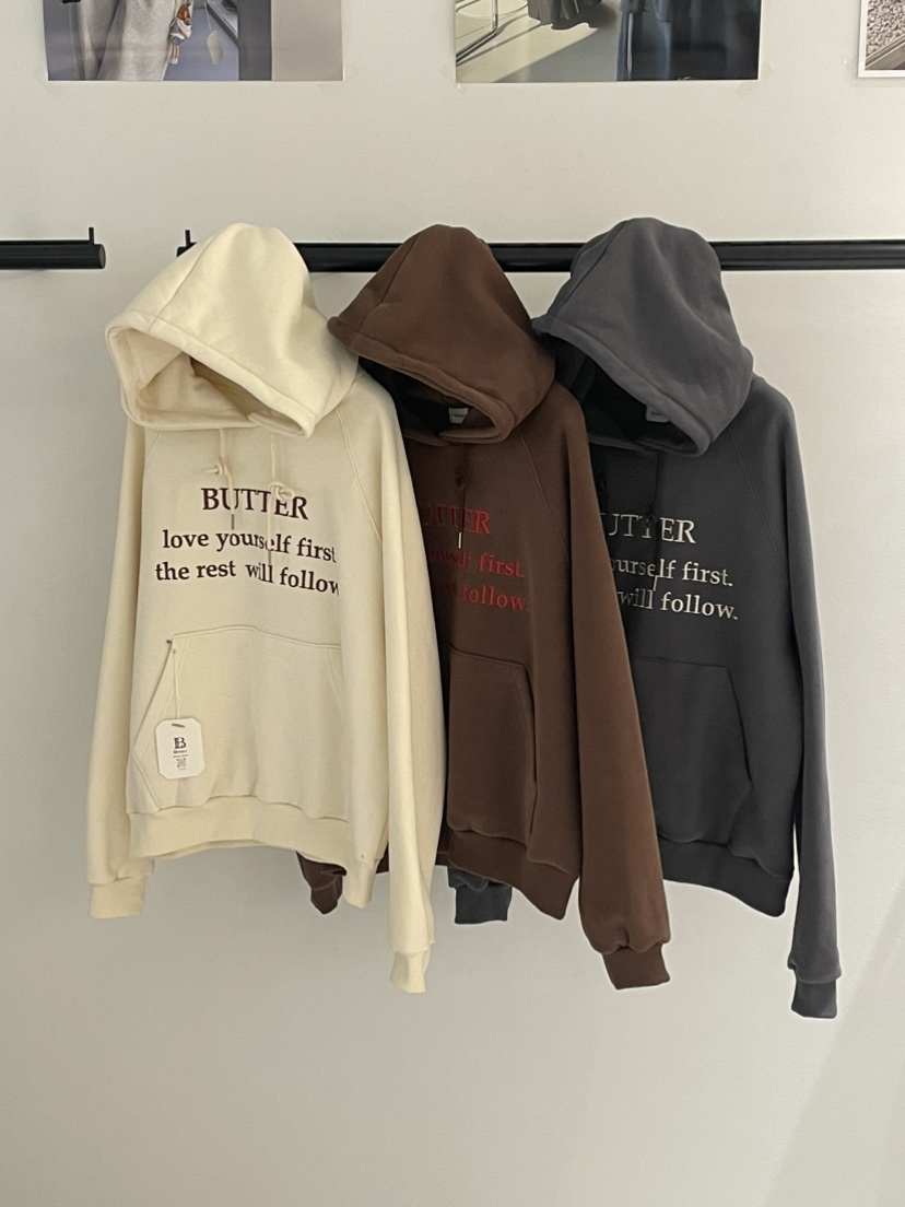 BUTTER-P韓國直郵女士新品熱賣休閑推薦時尚人氣衛衣連帽衫BUTTER-P衛衣