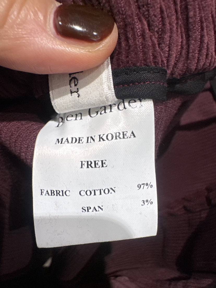 BIEN GARDER韓國直郵女裝新款真品人氣半身裙中短裙燈心絨BIEN GARDER半身裙/中短裙