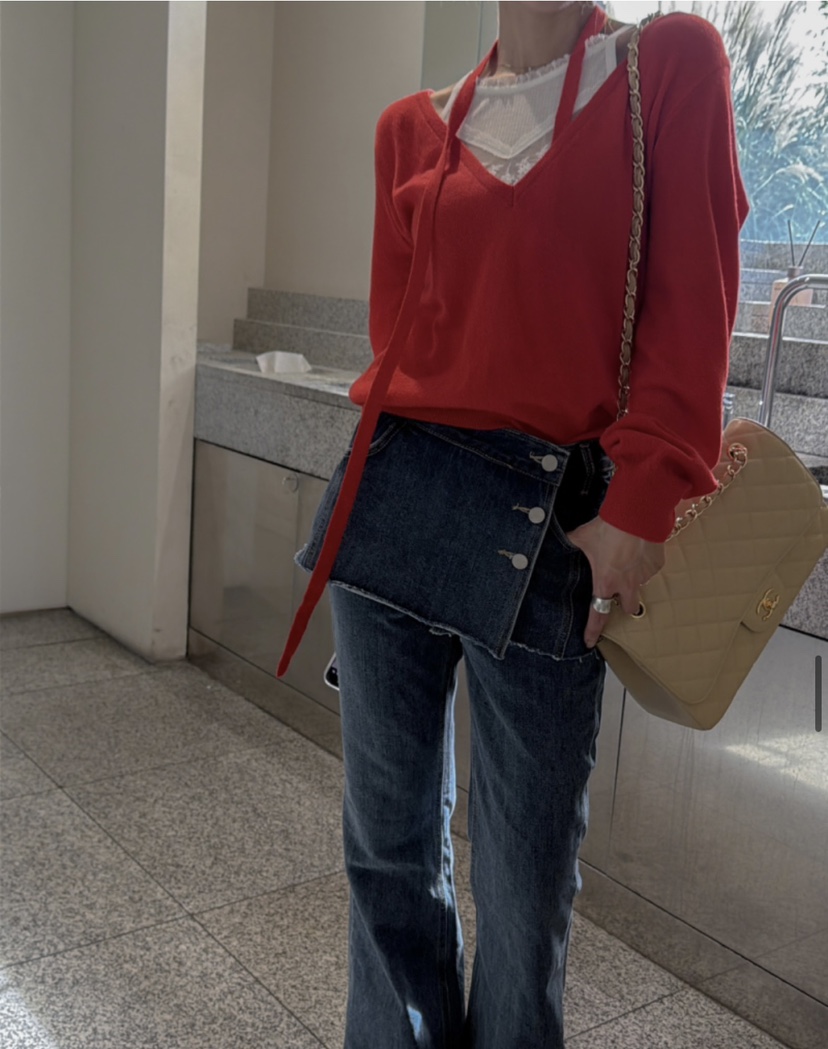 PAIRING東大門實拍女裝新品人氣時尚推薦休閑針織衫羊毛100PAIRING針織衫
