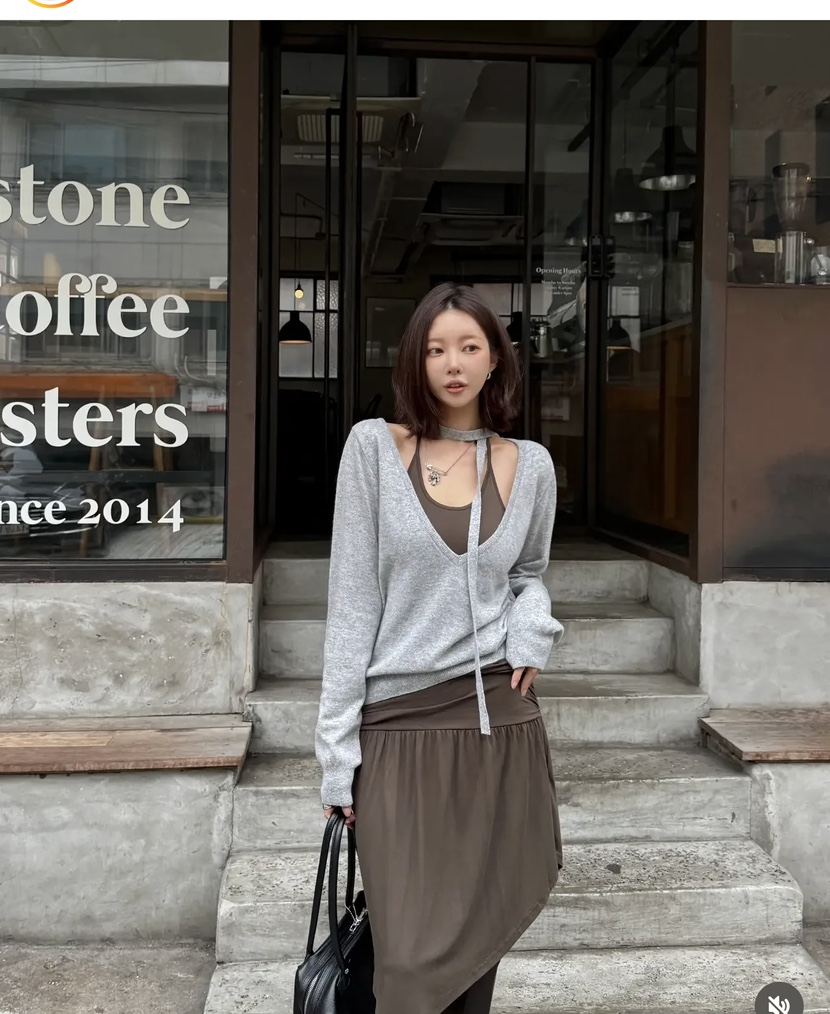 PAIRING東大門實拍女裝新品人氣時尚推薦休閑針織衫羊毛100PAIRING針織衫