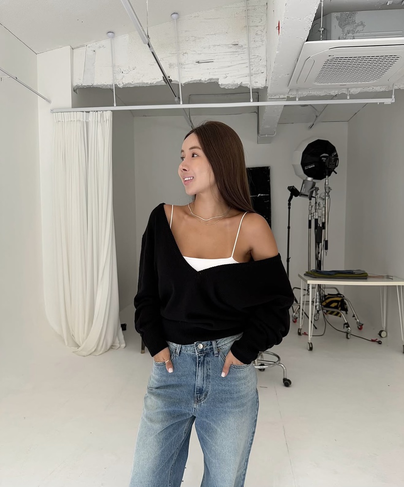 PAIRING東大門實拍女裝新品人氣時尚推薦休閑針織衫羊毛100PAIRING針織衫圖色2