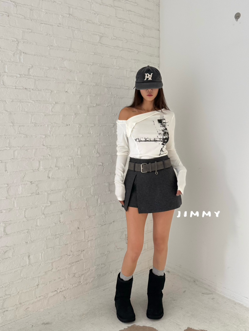 JIMMY韓國直郵女裝新款熱賣時尚人氣休閑推薦真品長袖T恤JIMMY/REMAKE長袖T恤