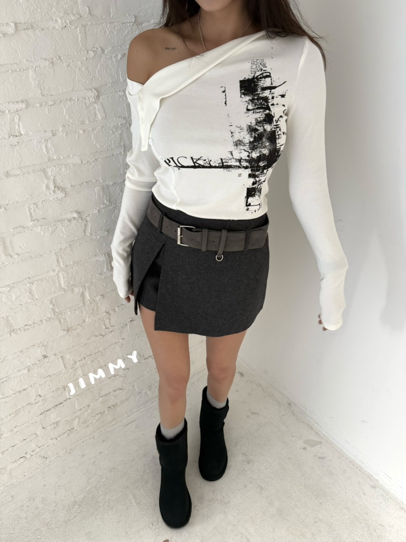 JIMMY韓國直郵女裝新款熱賣時尚人氣休閑推薦真品長袖T恤JIMMY/REMAKE長袖T恤