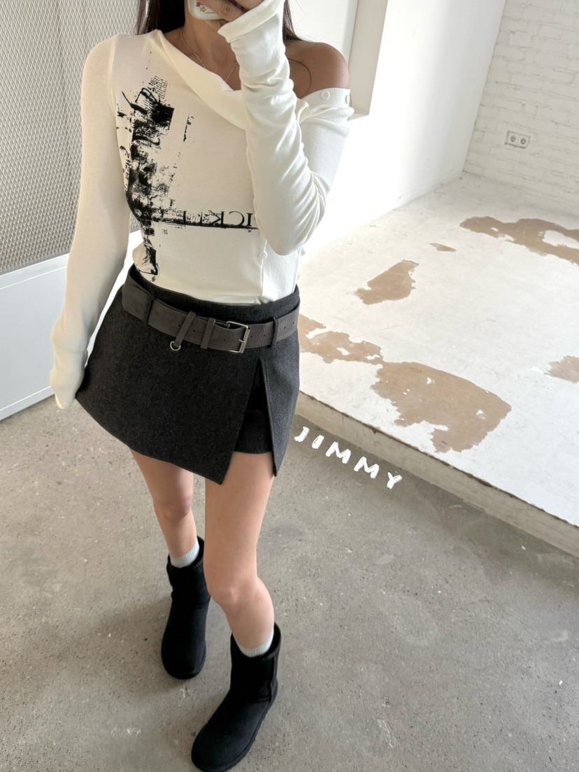 JIMMY韓國直郵女裝新款熱賣時尚人氣休閑推薦真品長袖T恤JIMMY/REMAKE長袖T恤
