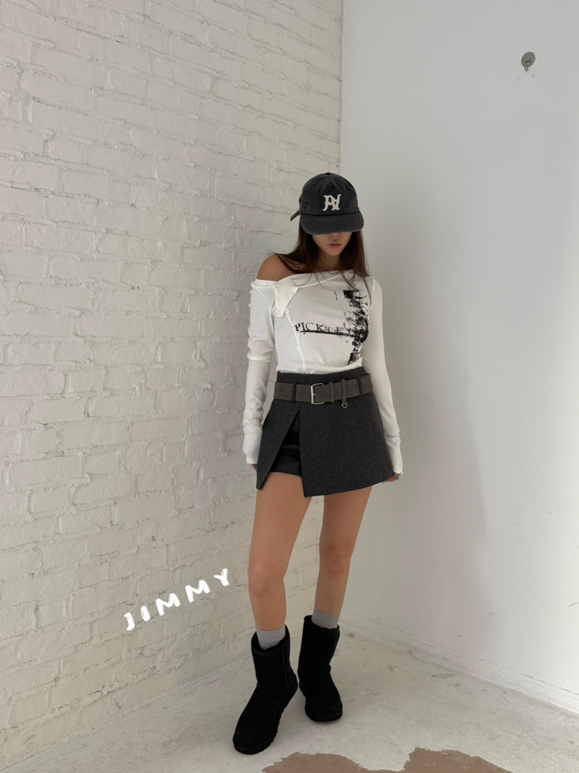 JIMMY韓國直郵女裝新款熱賣時尚人氣休閑推薦真品長袖T恤JIMMY/REMAKE長袖T恤