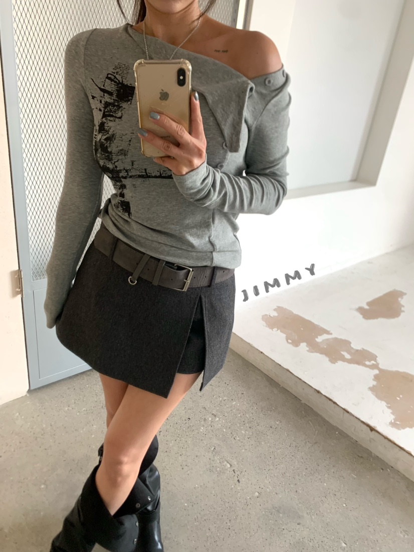 JIMMY韓國直郵女裝新款熱賣時尚人氣休閑推薦真品長袖T恤JIMMY/REMAKE長袖T恤