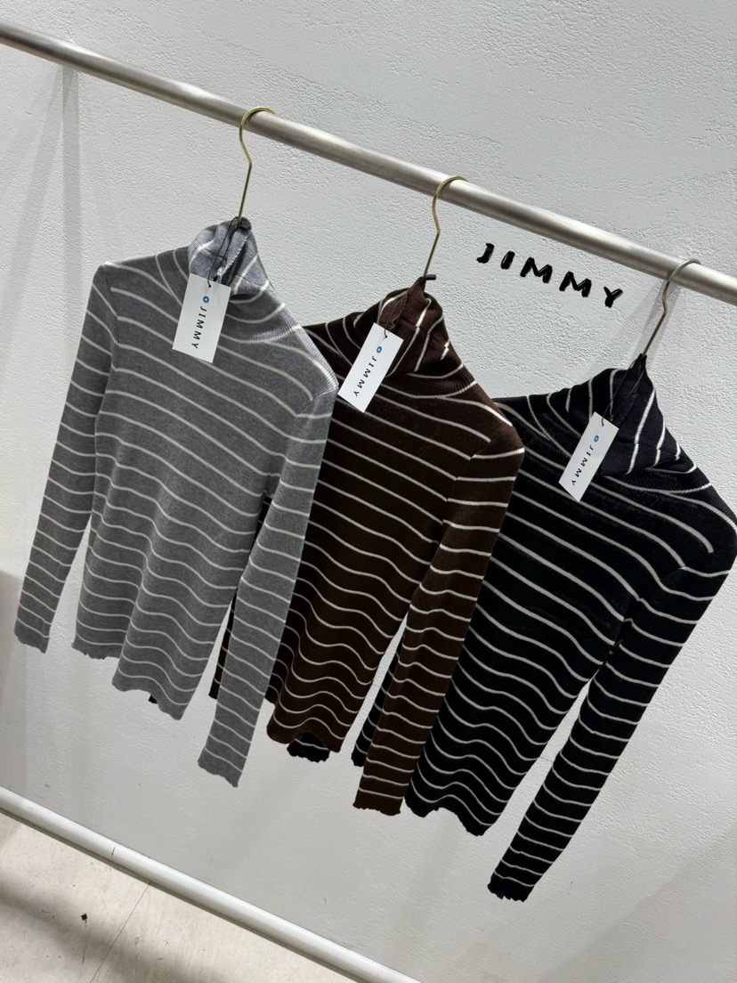JIMMY韓國代購女士新品時尚熱賣人氣休閑推薦真品針織衫條紋JIMMY/REMAKE針織衫