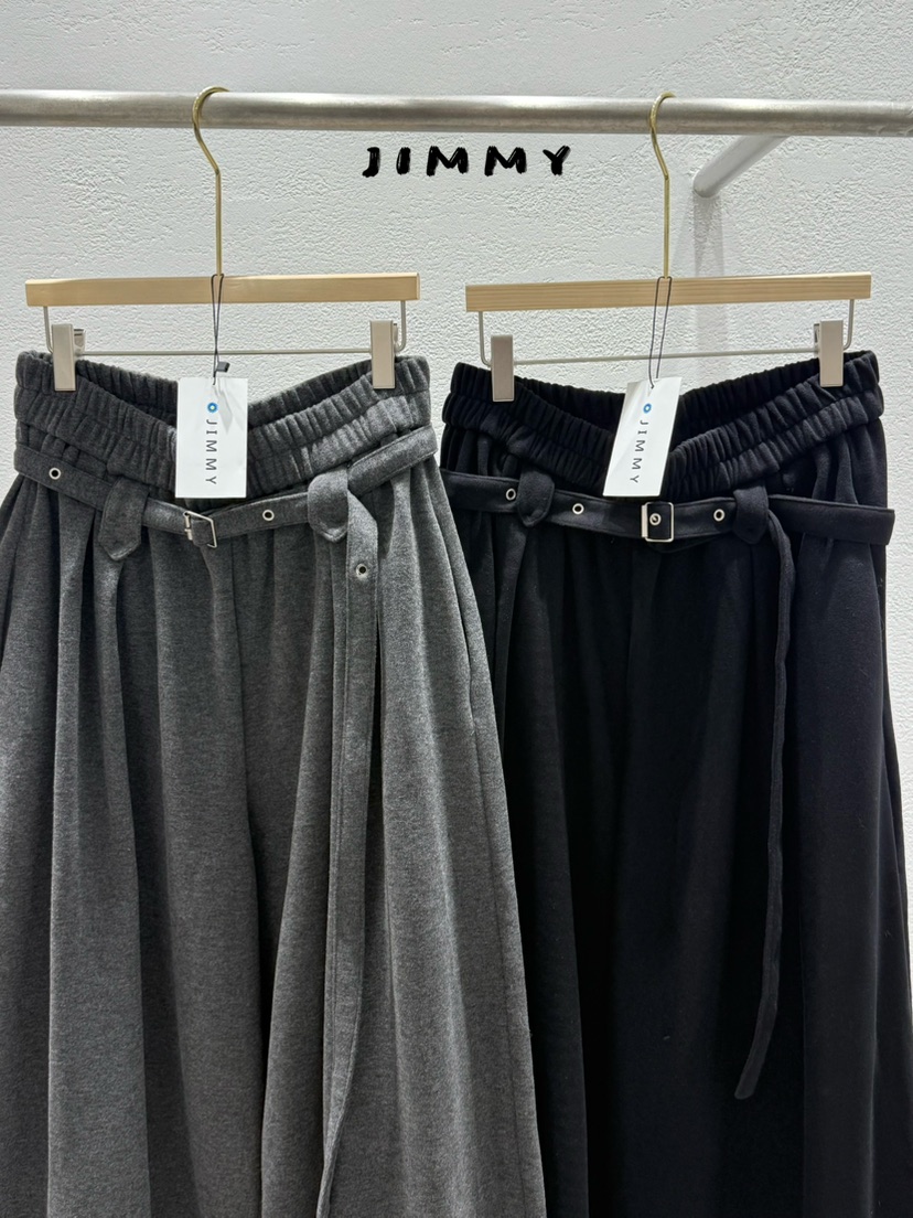 JIMMY東大門實拍女裝新款推薦時尚休閑褲含腰帶闊腿褲系帶JIMMY/REMAKE休閑褲
