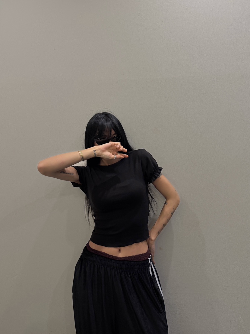 ABBEYLEE東大門實拍女士新品熱賣真品時尚休閑人氣T恤兩面穿ABBEYLEET恤