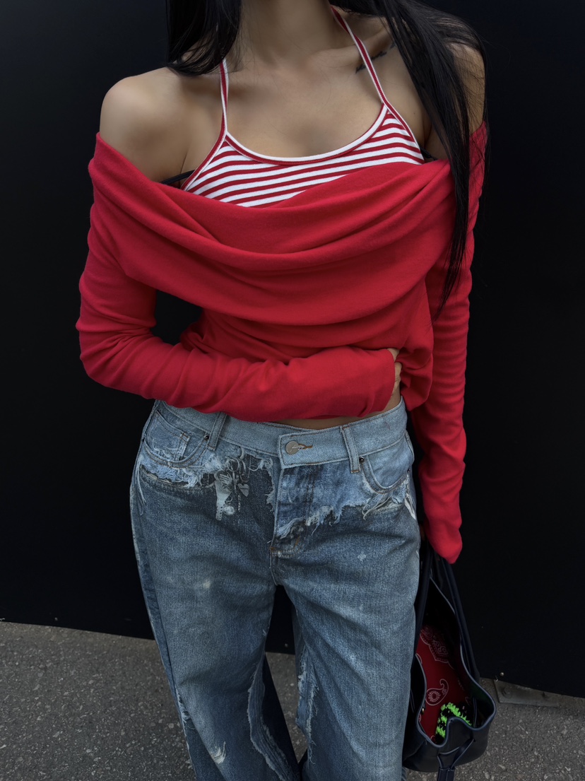 ABBEYLEE東大門直郵女士新款推薦真品時尚長袖T恤不含內搭ABBEYLEE長袖T恤