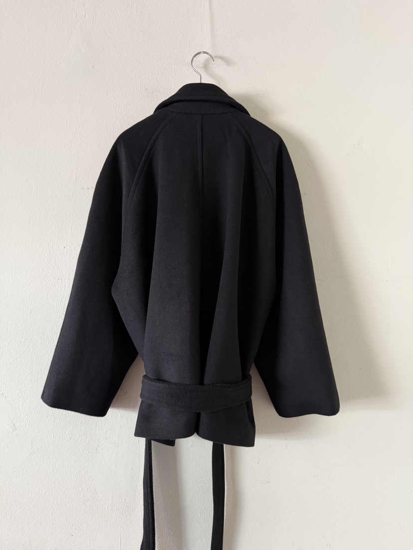 MENG/MING韓國代購女裝新品休閑時尚熱賣短款大衣含腰帶MENG/MING短款大衣