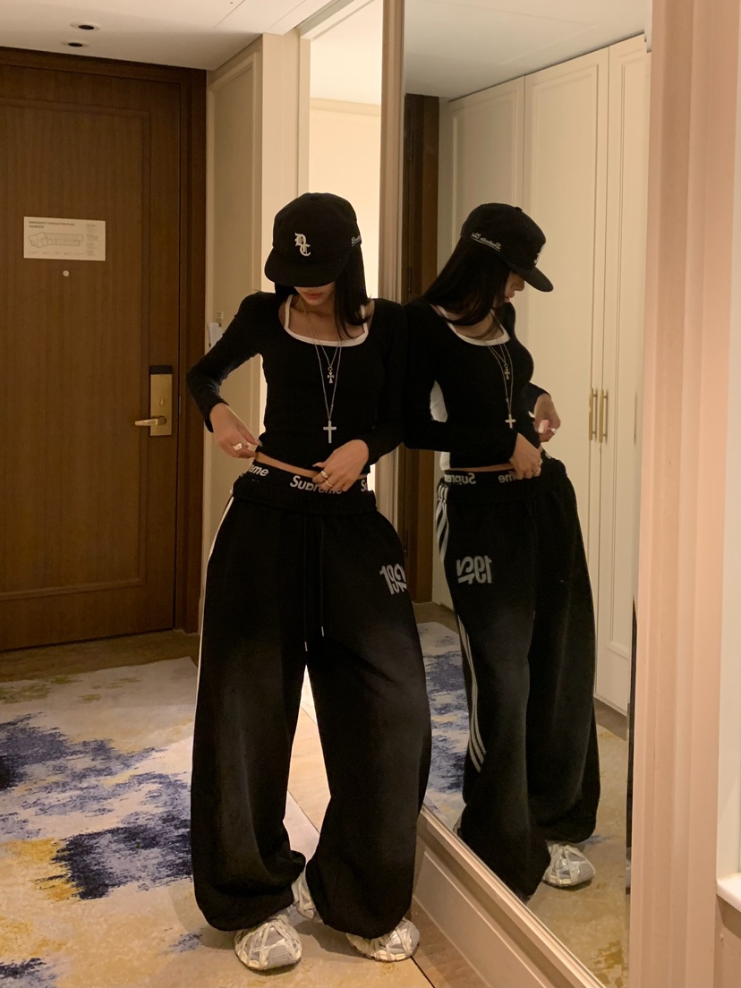 BADCALM東大門直郵女士新款休閑熱賣時尚推薦人氣真品休閑褲BADCALM休閑褲