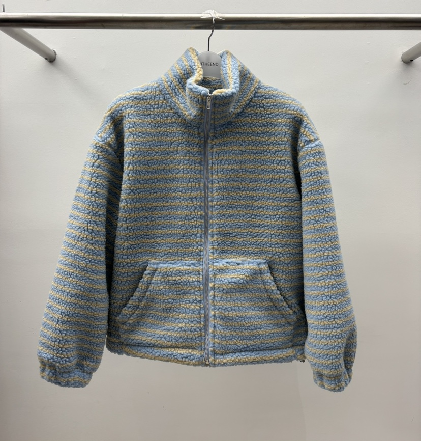 INTHEEND東大門直郵女裝新品真品時尚熱賣人氣夾克拉鏈條紋INTHEEND夾克圖色1
