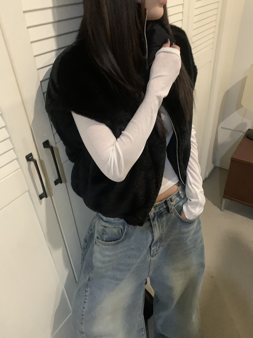 OKIE東大門代購女士新品真品推薦休閑熱賣馬甲兩面穿雙面OKIE馬甲