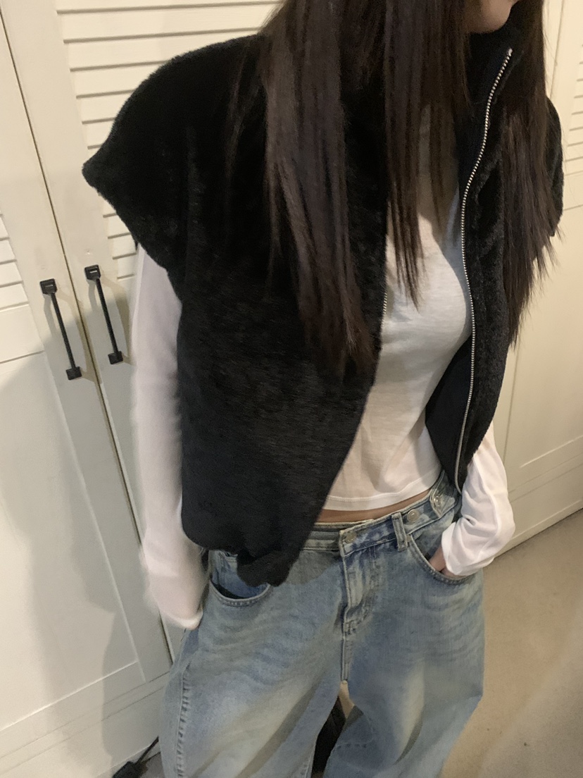 OKIE東大門代購女士新品真品推薦休閑熱賣馬甲兩面穿雙面OKIE馬甲