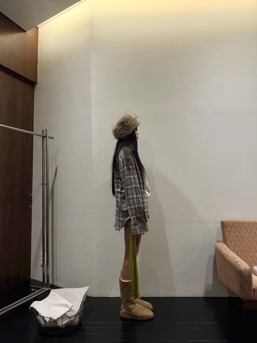 ABBEYLEE韓國代購女裝新款時尚人氣休閑襯衫蕾絲衫水洗格子ABBEYLEE襯衫/蕾絲衫