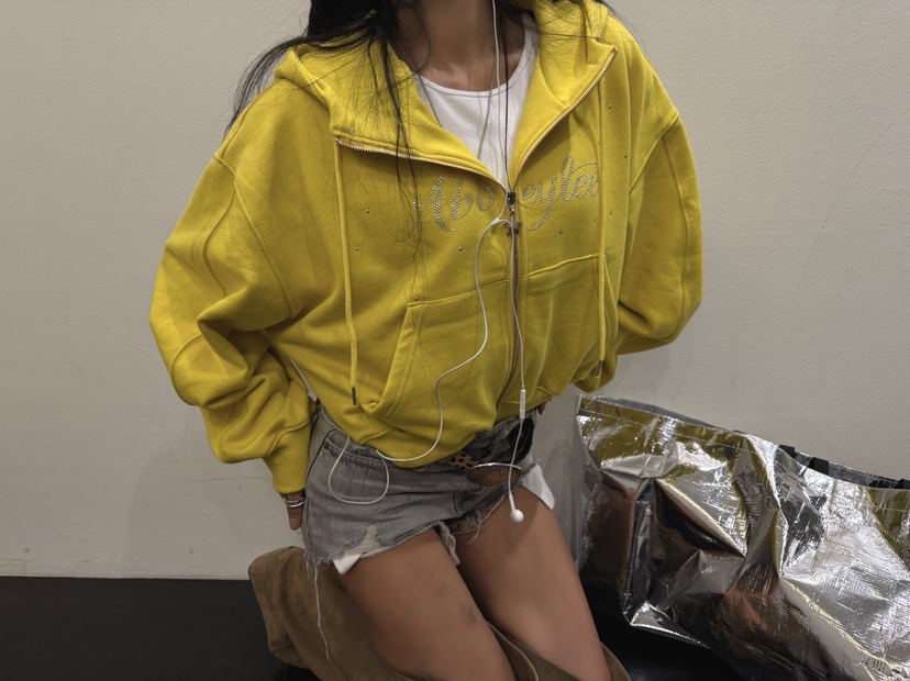 ABBEYLEE東大門直郵女士新款時尚真品推薦衛衣拉鏈連帽衫ABBEYLEE衛衣