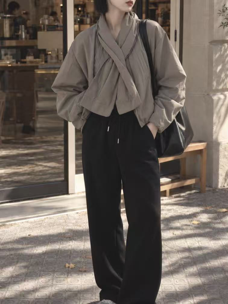 BUTTER-P韓國代購女裝新款休閑熱賣短款羽絨服羽絨服含圍巾BUTTER-P短款羽絨服