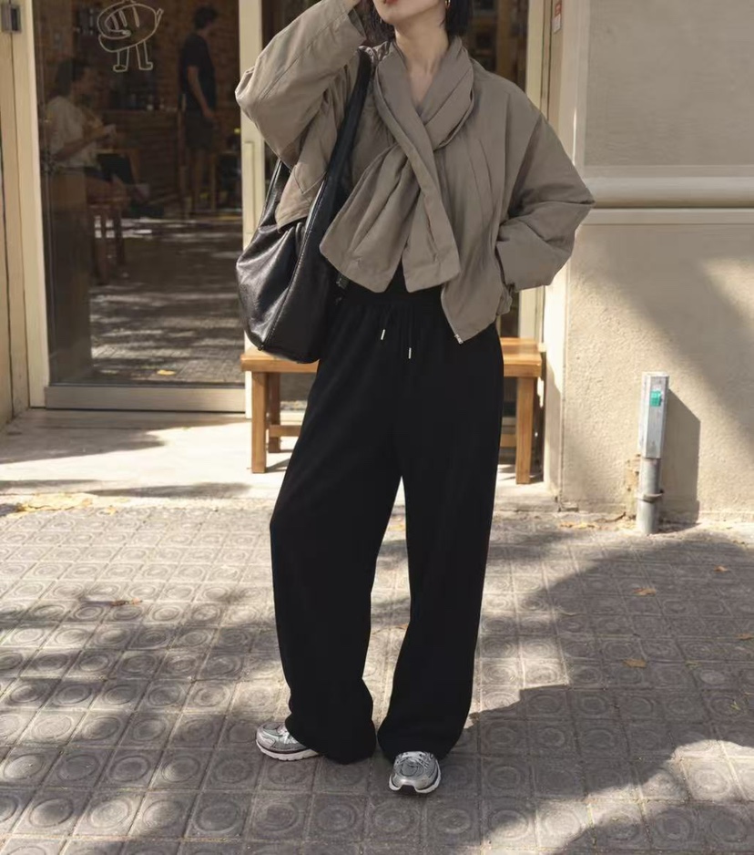 BUTTER-P韓國代購女裝新款休閑熱賣短款羽絨服羽絨服含圍巾BUTTER-P短款羽絨服
