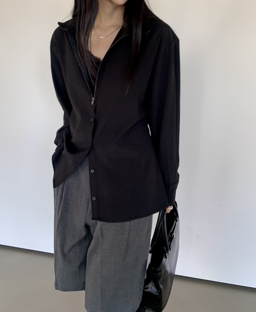 MUYBIEN東大門代購女裝新品時尚人氣熱賣休閑真品襯衫蕾絲衫MUYBIEN襯衫/蕾絲衫