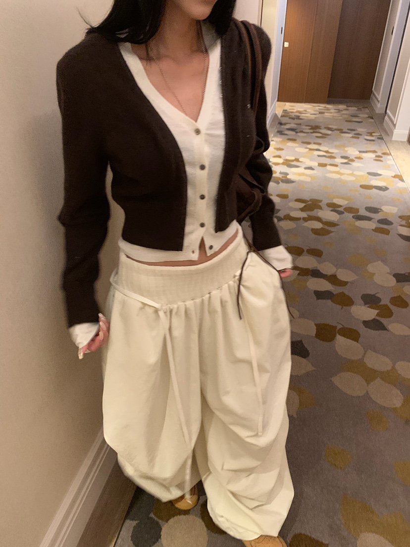 BADCALM韓國直郵女裝新款熱賣休閑人氣時尚真品開衫雙層開衫BADCALM開衫