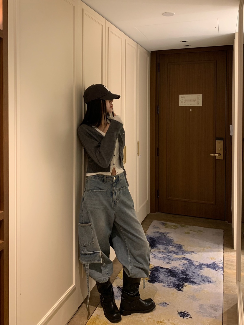 BADCALM韓國直郵女裝新款熱賣休閑人氣時尚真品開衫雙層開衫BADCALM開衫