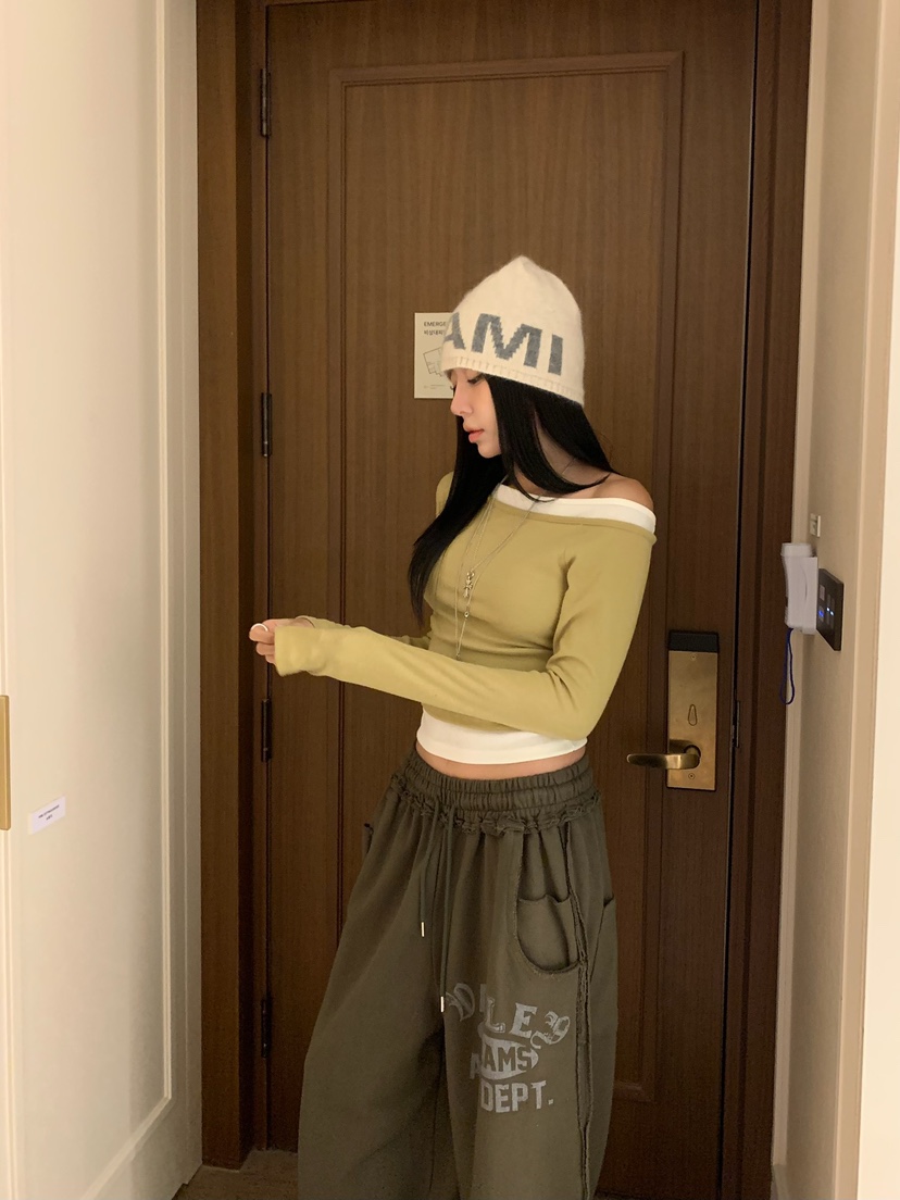 BADCALM韓國直郵女士新款熱賣休閑真品時尚人氣推薦長袖T恤BADCALM長袖T恤