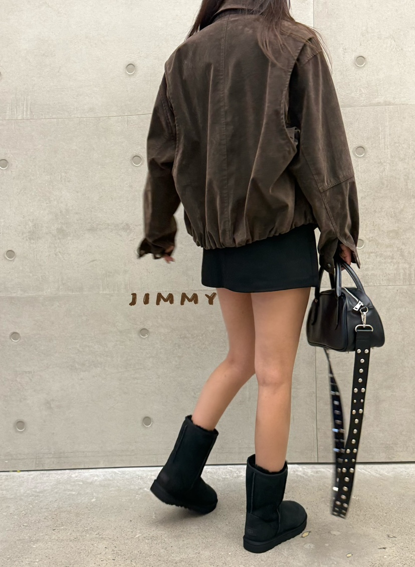 JIMMY東大門直郵女裝新品人氣熱賣時尚推薦休閑真品夾克麂皮JIMMY/REMAKE夾克