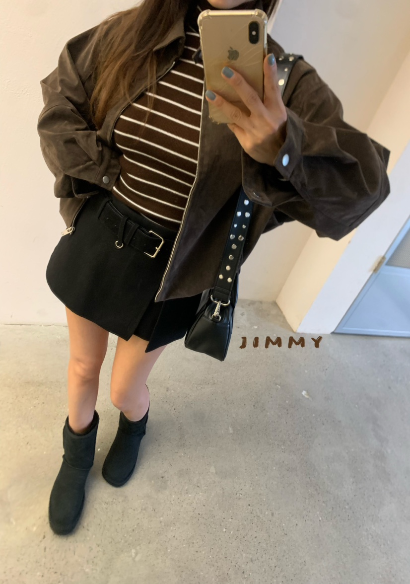 JIMMY東大門直郵女裝新品人氣熱賣時尚推薦休閑真品夾克麂皮JIMMY/REMAKE夾克