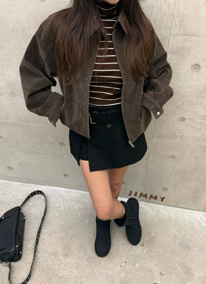 JIMMY東大門直郵女裝新品人氣熱賣時尚推薦休閑真品夾克麂皮JIMMY/REMAKE夾克