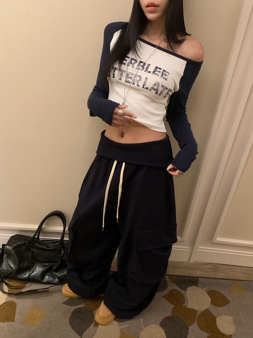 BADCALM東大門實拍女士新品推薦休閑人氣熱賣時尚真品休閑褲BADCALM休閑褲