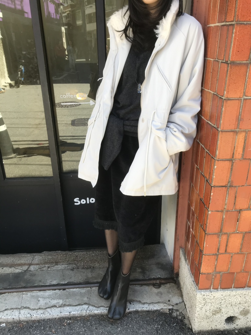 LOFN韓國代購女士新品推薦熱賣休閑人氣真品時尚長款棉服LOFN長款棉服