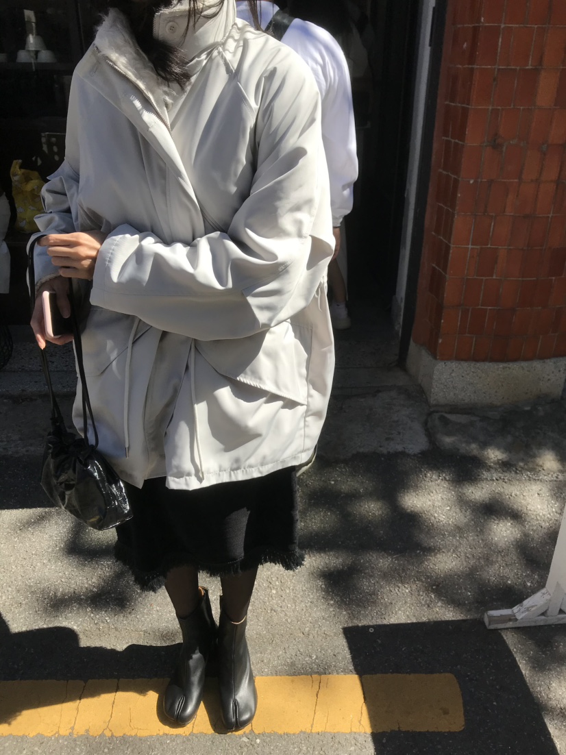 LOFN韓國代購女士新品推薦熱賣休閑人氣真品時尚長款棉服LOFN長款棉服