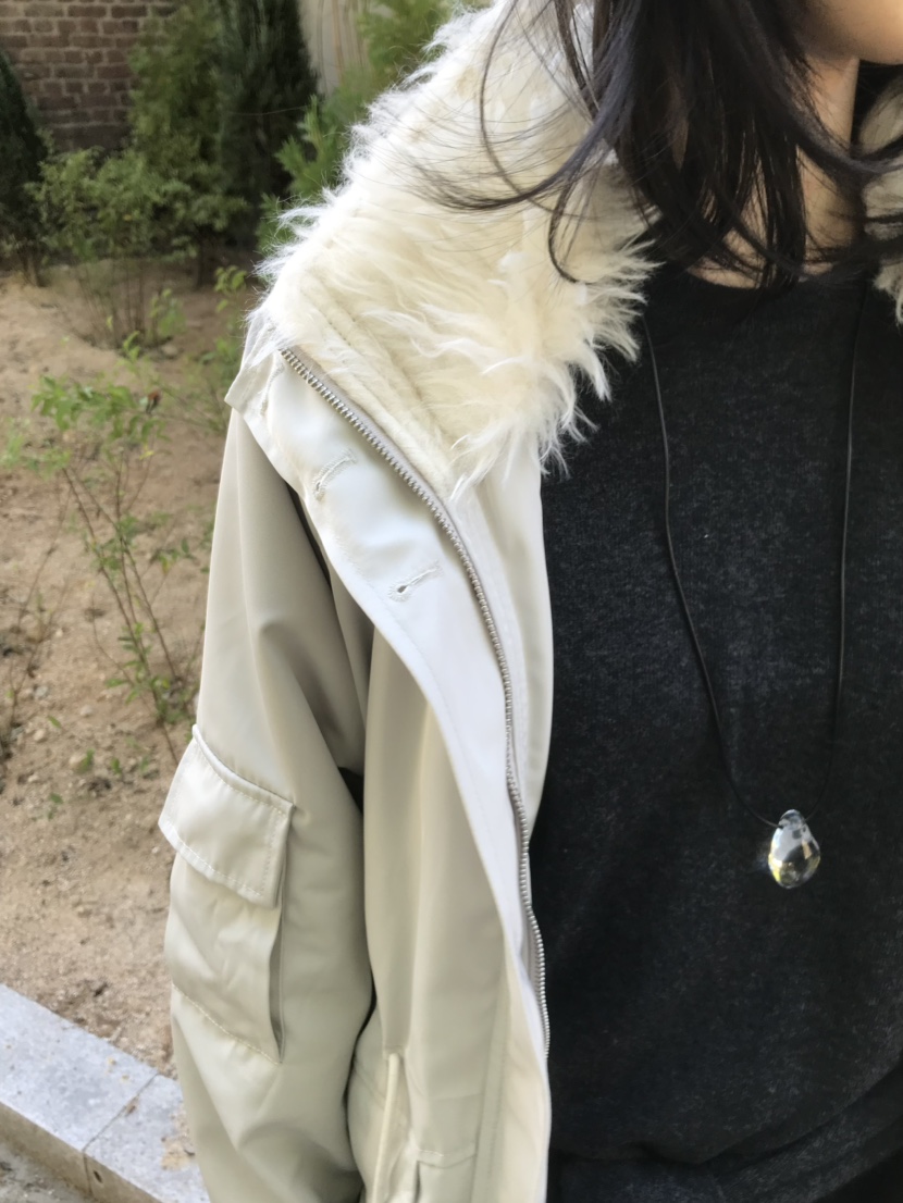 LOFN韓國代購女士新品推薦熱賣休閑人氣真品時尚長款棉服LOFN長款棉服