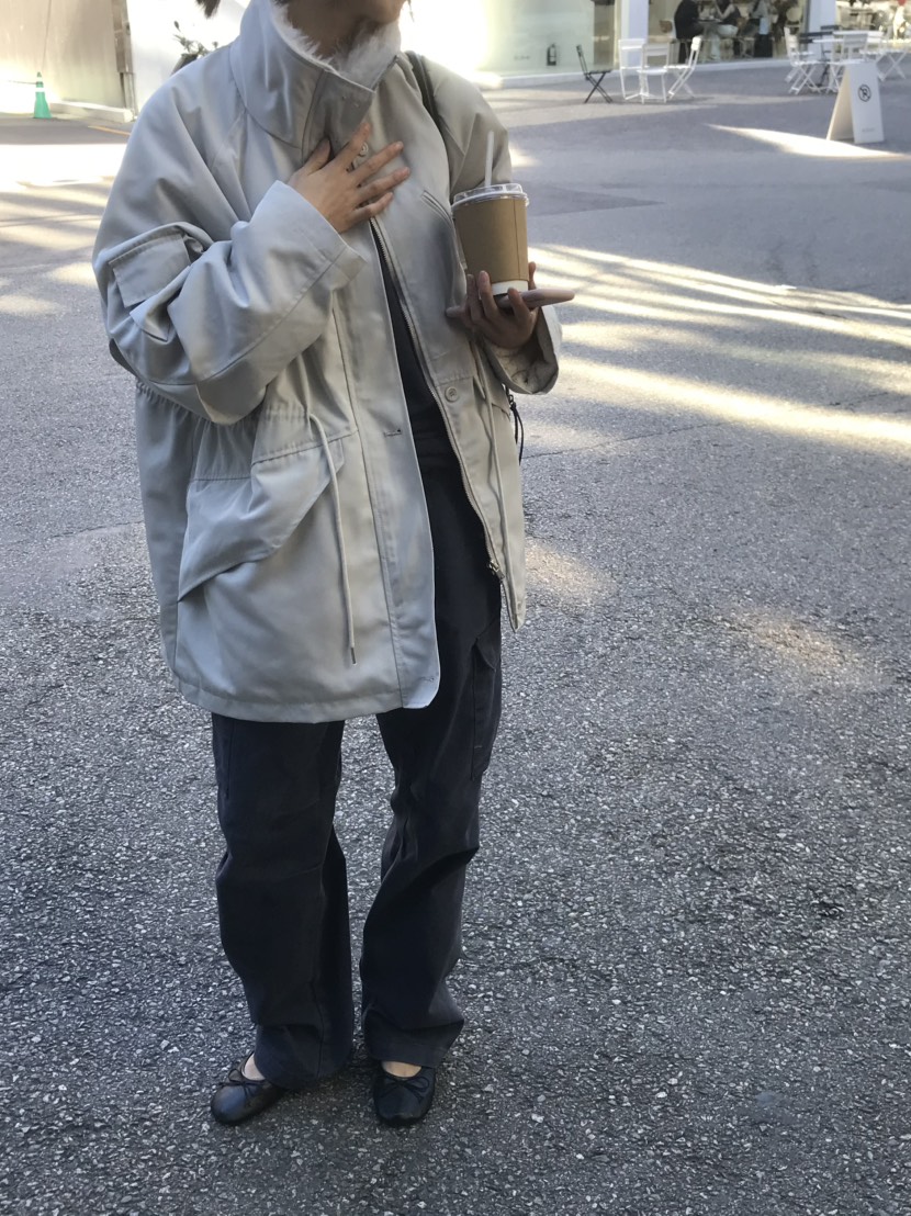 LOFN韓國代購女士新品推薦熱賣休閑人氣真品時尚長款棉服LOFN長款棉服