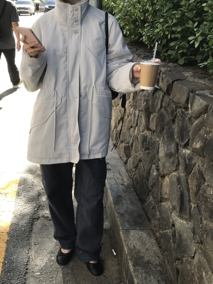 LOFN韓國代購女士新品推薦熱賣休閑人氣真品時尚長款棉服LOFN長款棉服