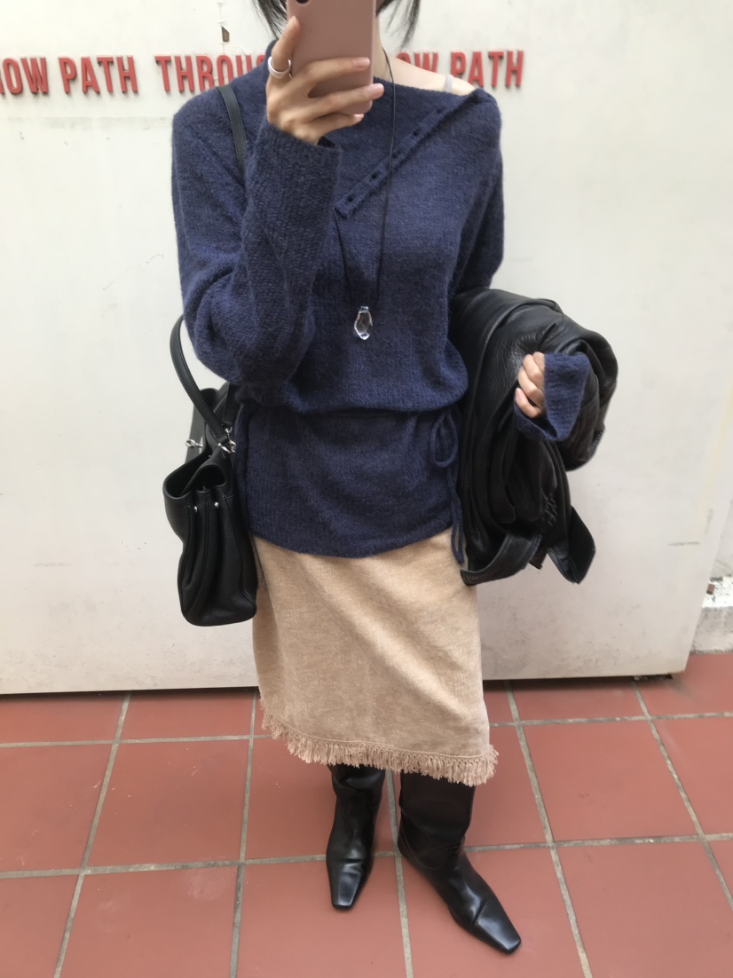 LOFN韓國代購女士新品推薦休閑時尚人氣真品半身裙中短裙LOFN半身裙/中短裙