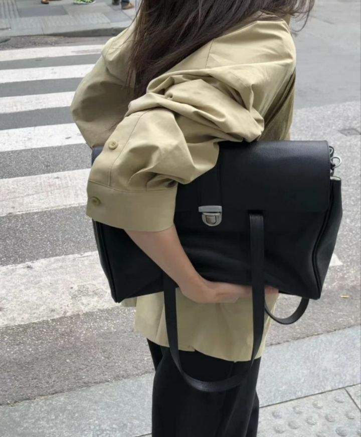 TROUVAILLE韓國直郵女士新品人氣時尚休閑單肩斜跨包牛皮TROUVAILLE單肩/斜跨包