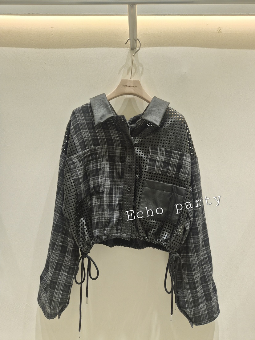 ECHOPARTY韓國代購女裝新款時尚熱賣推薦人氣休閑襯衫蕾絲衫Echo party襯衫/蕾絲衫圖色2