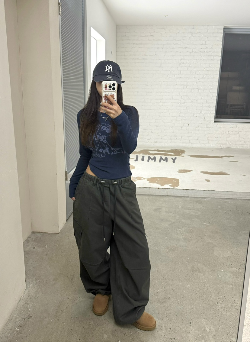 JIMMY東大門實拍女士新款真品熱賣休閑人氣長袖T恤抓絨狗狗JIMMY/REMAKE長袖T恤