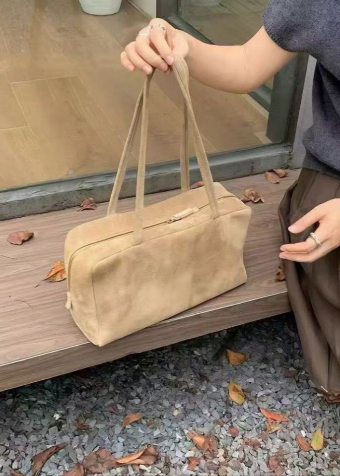 TROUVAILLE東大門代購女士新款推薦熱賣真品單肩斜跨包麂皮TROUVAILLE單肩/斜跨包圖色2